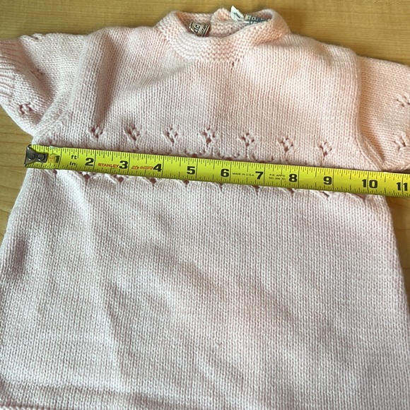 Joseph Magnin Made in Italy Baby girl pink knit set top and bottom - Picture 13 of 17